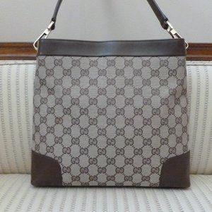 Gucci GG Web Monogram Canvas Shoulder Bag